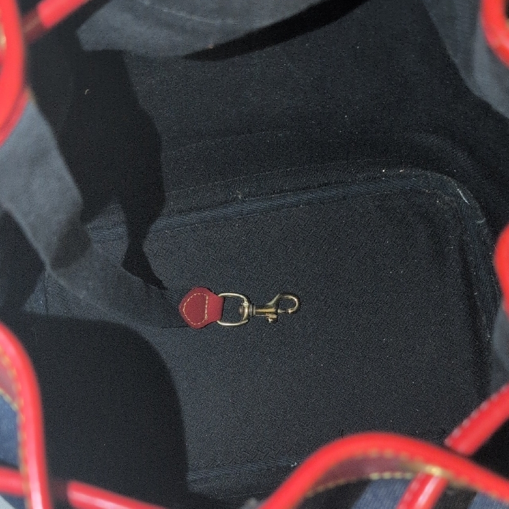 Red and Blue Denim Bucket Bag - Picture 12 of 12